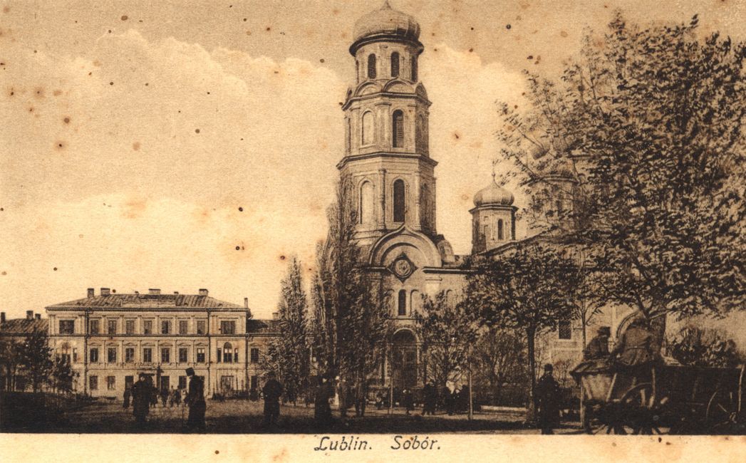 Plac Litewski. Sobór prawosławny pw. Podwyższenia Krzyża Świętego, 1917. 