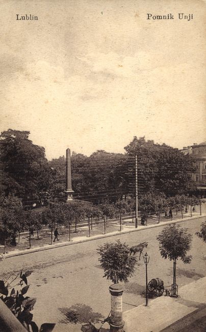 Plac Litewski. Pomnik Unii Lubelskiej, 1916. 