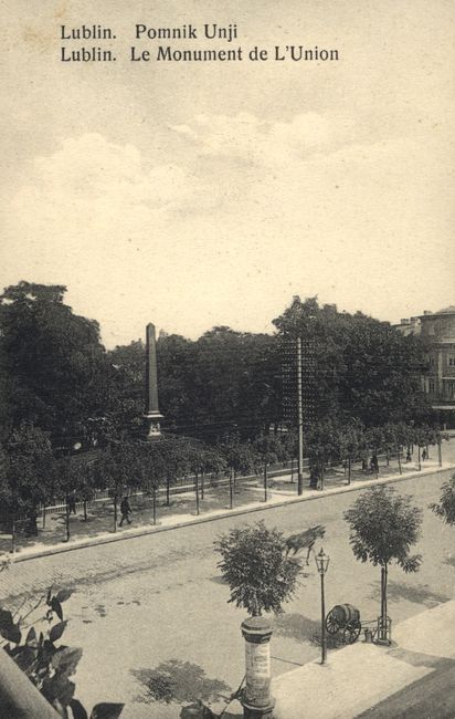 Plac Litewski. Pomnik Unii Lubelskiej, 1910. 