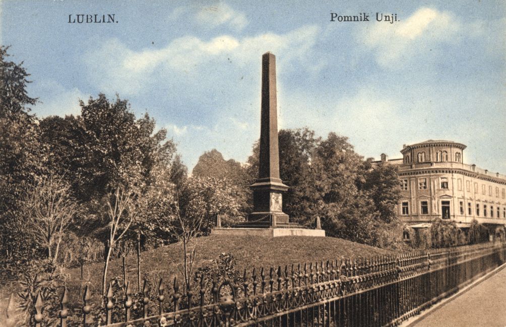 Plac Litewski. Pomnik Unii Lubelskiej, 1918. 