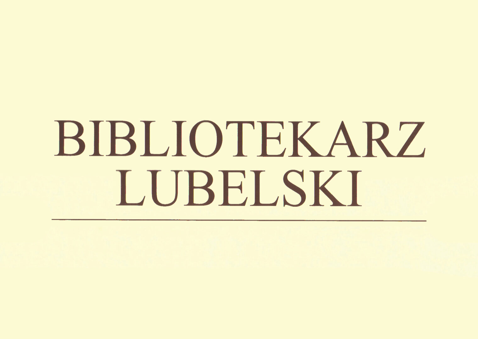 Winieta rocznika Bibliotekarz Lubelski