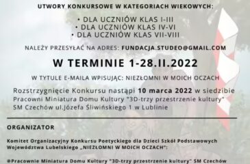 Niezłomni w moich oczach plakat konkursowy