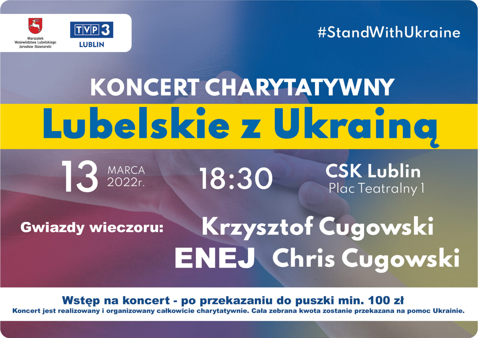 Plakat - koncert lubelskie z ukrainą csk lublin krzysztof cugowski