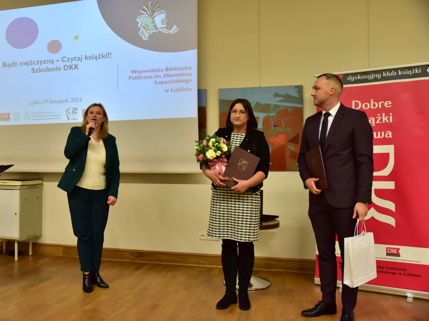 Podziękowanie od Marty Frączek - dyrektorki Biblioteki u Kazimierza. Miejsko-Gminnej Biblioteki Publicznej im. Kazimierza Zielińskiego w Modliborzycach