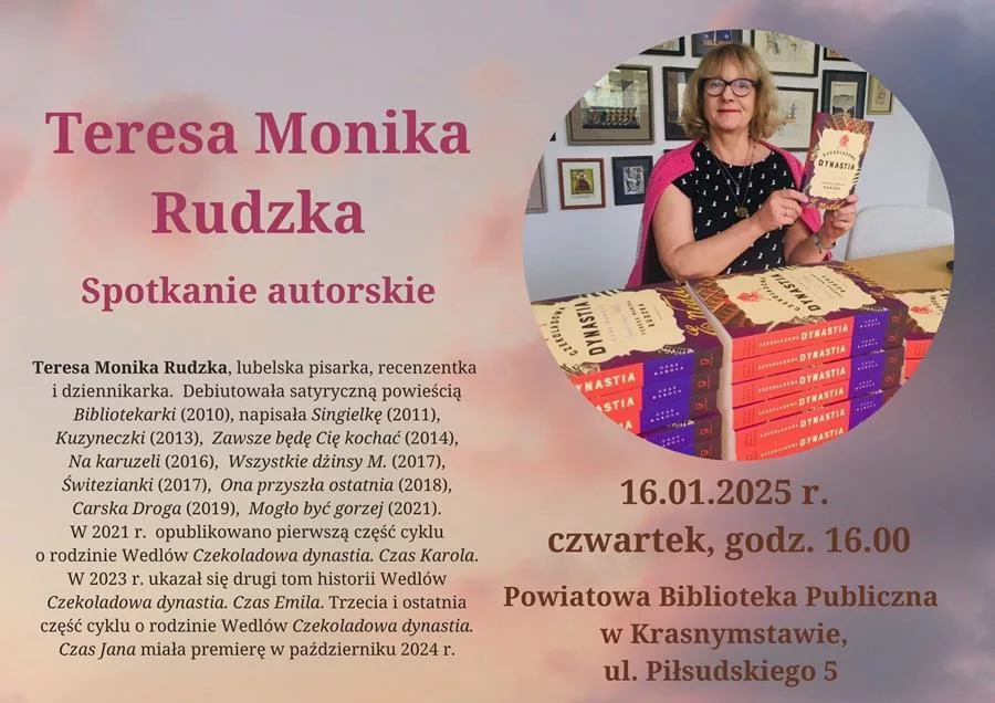 Spotkanie autorskie z Teresą Moniką Rudzką.