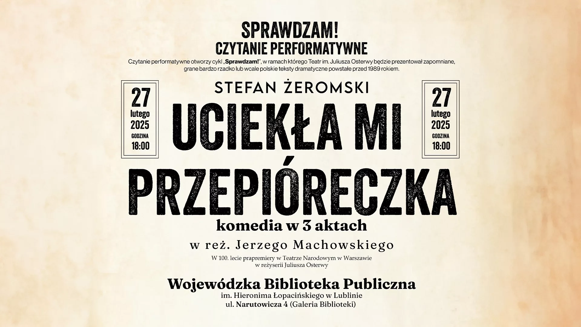 Czytanie performatywne „Uciekła mi przepióreczka”